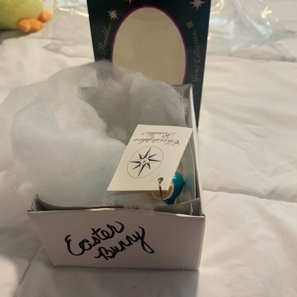 Radko Blue Rabbit Holiday Ornament - Picture 5 of 6